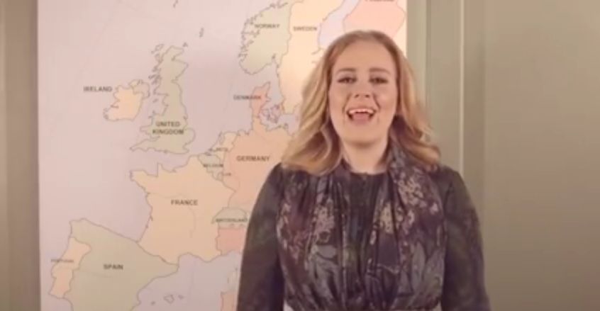 Adele annuncia il tour europeo con un video stile ‘previsioni meteo’. Suonerà  anche in Italia
