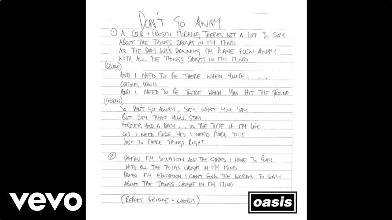 STREAMING: Oasis – Don’t Go Away (Mustique Demo)