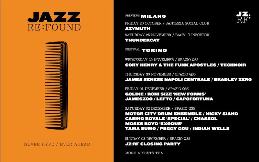 Jazz:Re:Found 2017: annunciati Goldie, Casino Royale, Moses Boyd