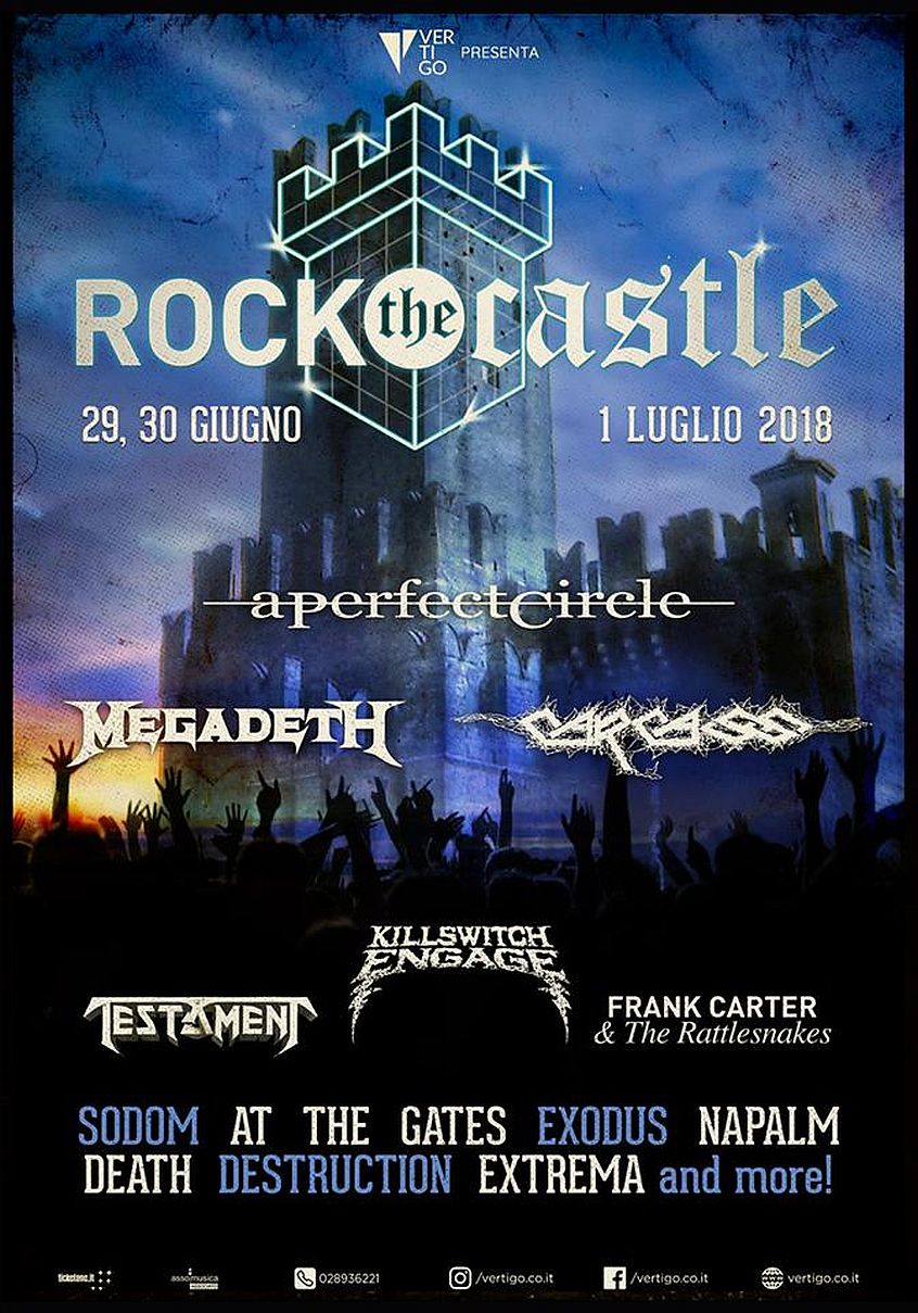 Arriva il cartellone del Rock The Castel: 29 e 30 giugno e 1 luglio al Castello di Villafranca (Verona)