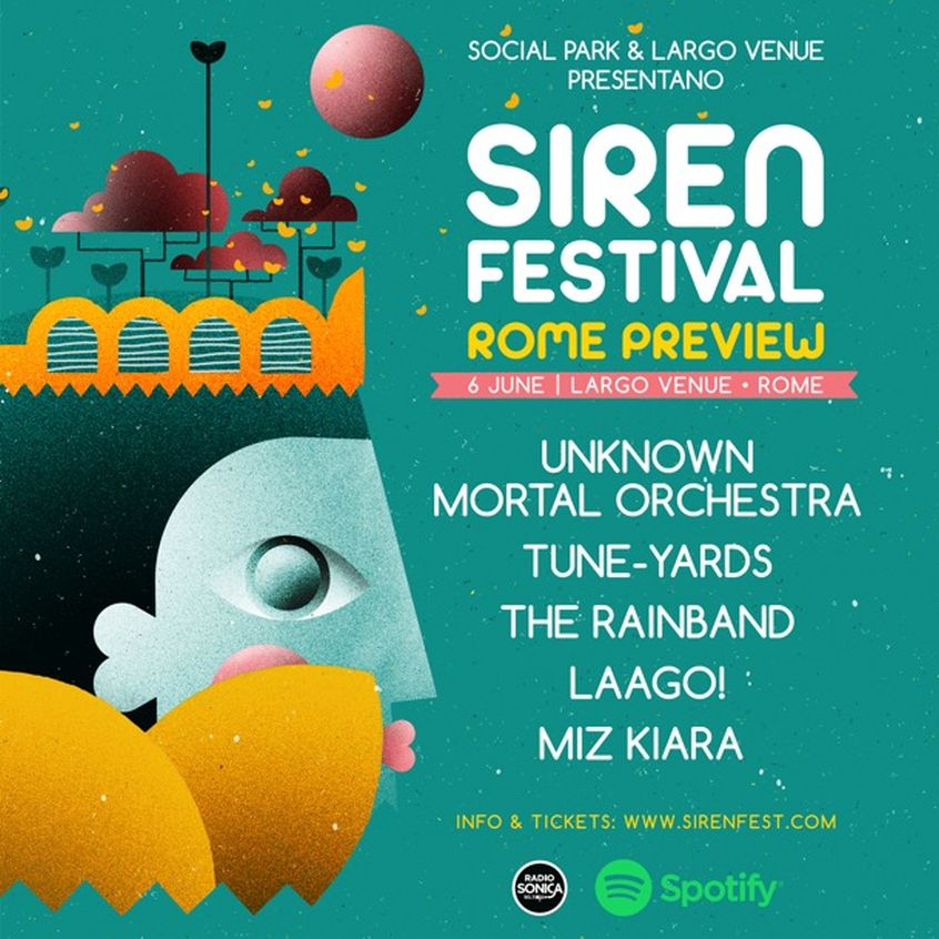 [CHIUSO ] Vinci biglietti per SIREN FESTIVAL ROME PREVIEW live @ Largo Venue, Roma, mercoledì 6 giugno 2018