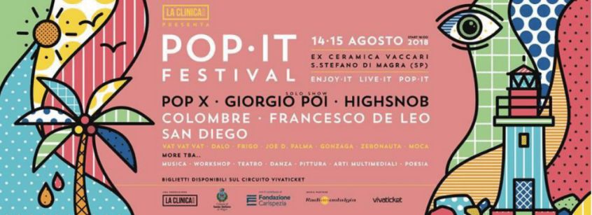 POP.IT Festival il 14 e 15 agosto in provincia di La Spezia con Giorgio Poi, Pop X, Colombre