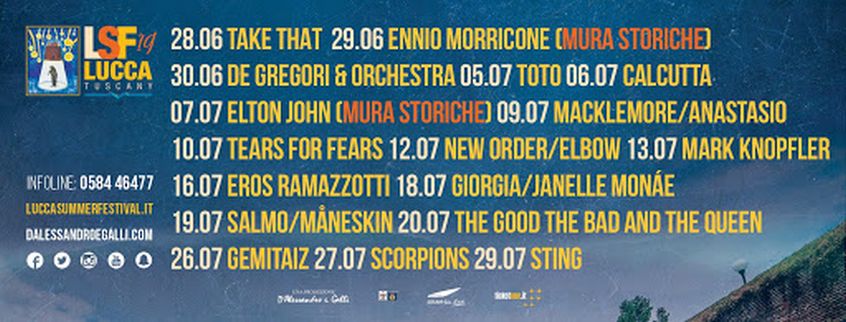 The Good The Bad & The Queen, New Order e Elbow al Lucca Summer Festival