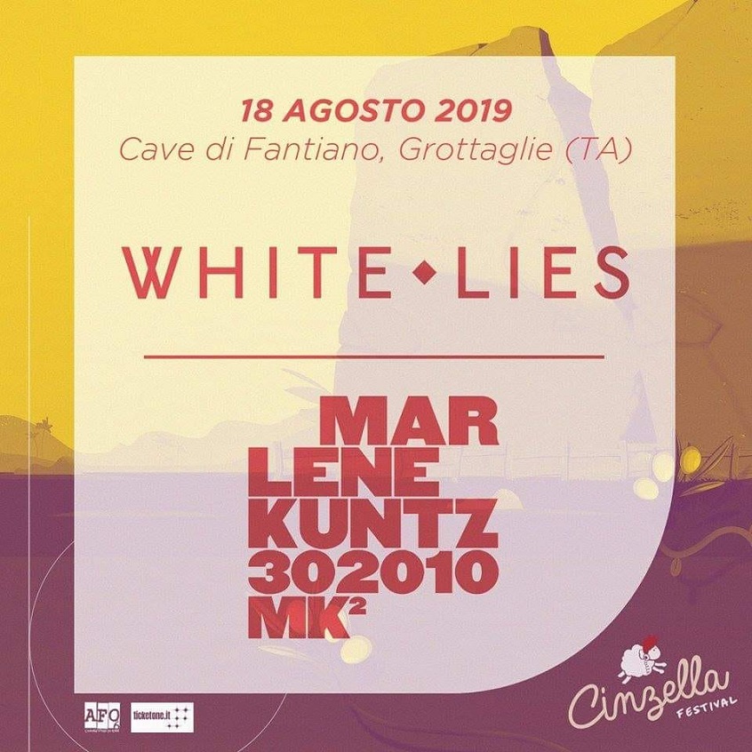 White Lies e Marlene Kuntz al Cinzella Festival di Taranto in estate