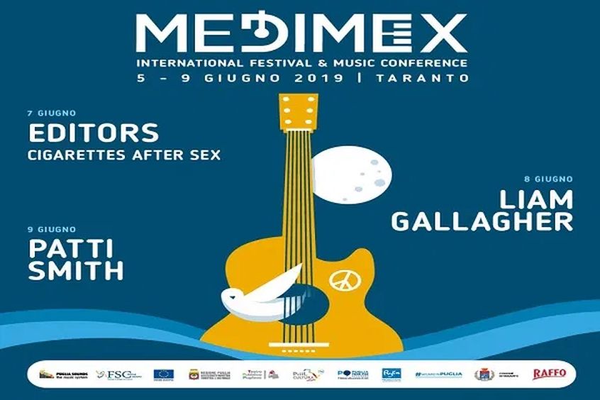 Medimex Taranto: Liam Gallagher, Cigarettes After Sex, Editors e Patti Smith dal 5 al 9 giugno