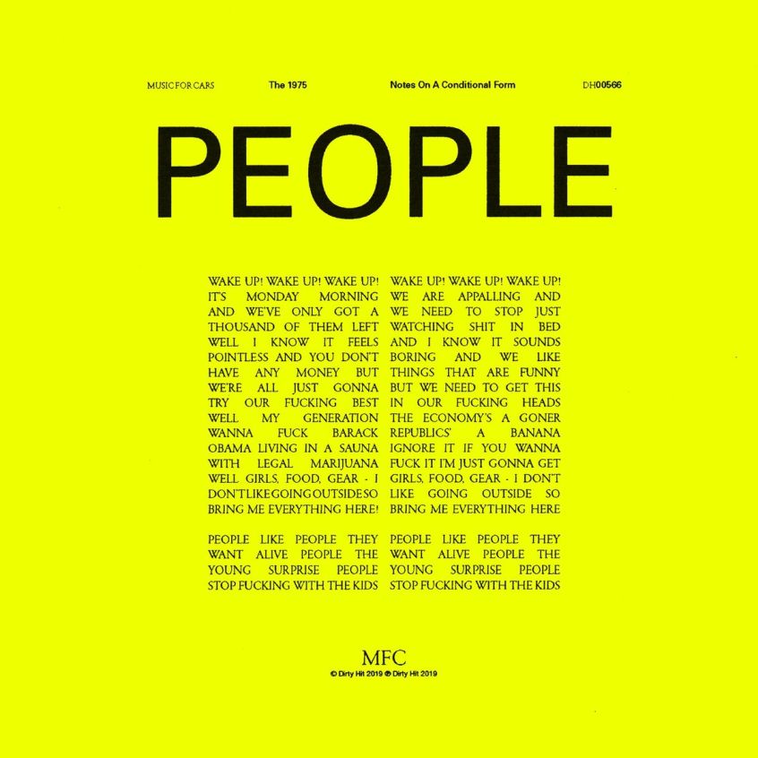 Il nuovo singolo dei The 1975 si chiama “People”: guarda il video