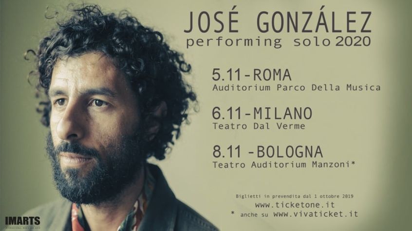 Jose’ Gonzales annuncia nuove date in Italia, ma saranno a novembre 2020