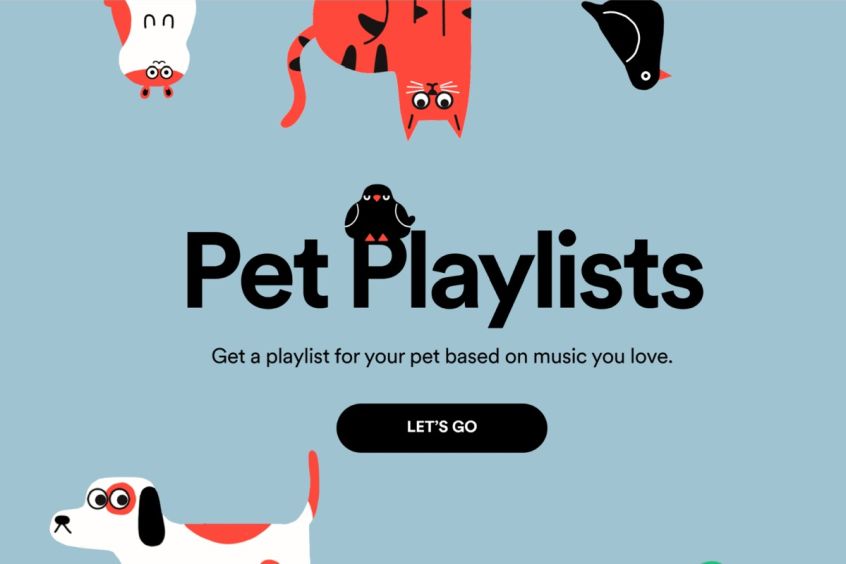 Spotify ha realizzato una playlist che terra’ compagnia ai nostri gatti e cani quando non ci siamo