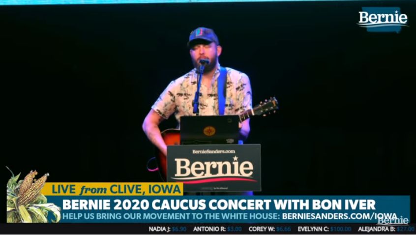 Guarda i Bon Iver esibirsi in sostegno a Bernie Sanders nella corsa alla presidenza USA