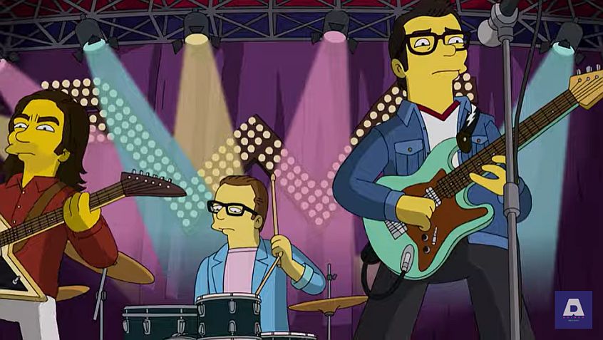 I Weezer in un nuovo episodio dei Simpsons. Guardali suonare la sigla della serie.