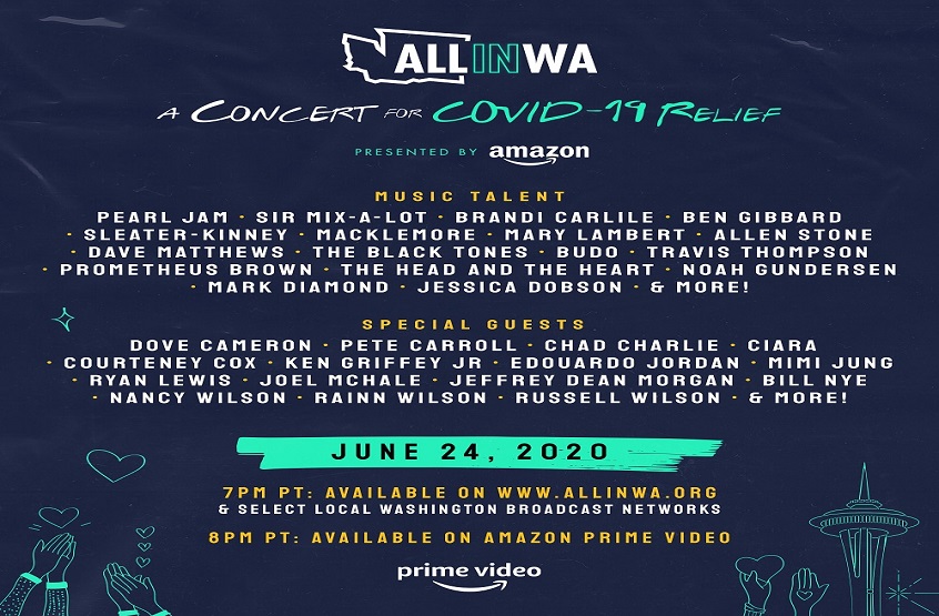 Guarda i Pearl Jam stanotte (alle 4 circa) al benefit “All In WA: A Concert for COVID Relief”