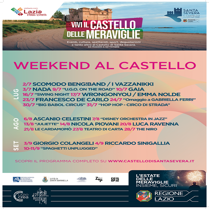 Weekend Al Castello: eventi per tutta l’estate a Santa Severa (RM)
