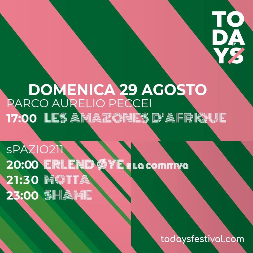 TOdays Festival – Giorno 4 @ sPAZIO211 (Torino, 29/08/2021)