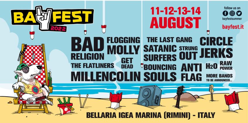 Bay Fest 2022: line up sempre più ricca e pesi massimi del punk in campo a Bellaria a metà  agosto