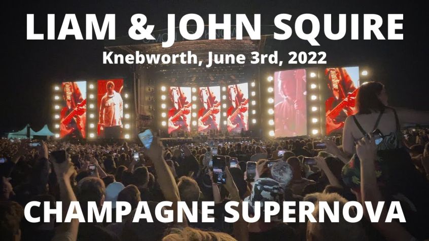 John Squire (The Stone Roses) raggiunge Liam Gallagher sul palco di Knebworth per “Champagne Supernova”